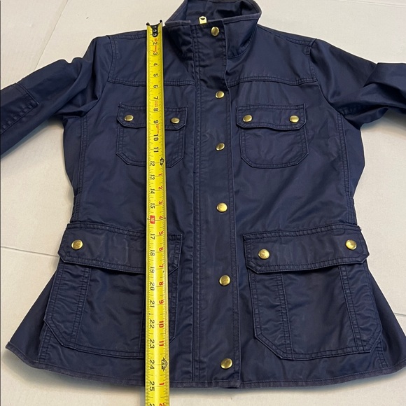 J.CREW DOWNTOWN BLUE WAXED COTTON FIELD JACKET SIZE SMALL - Picture 14 of 16